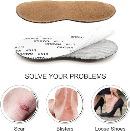 Dr.Foot Heel Grips for Men and 2pairs(Brown)