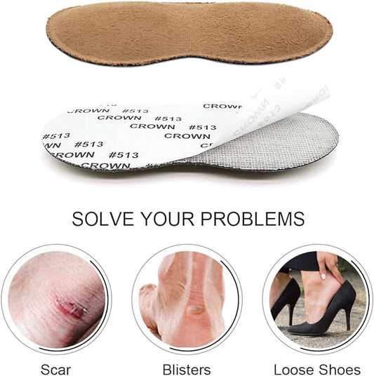 Dr.Foot Heel Grips for Men and 2pairs(Brown)