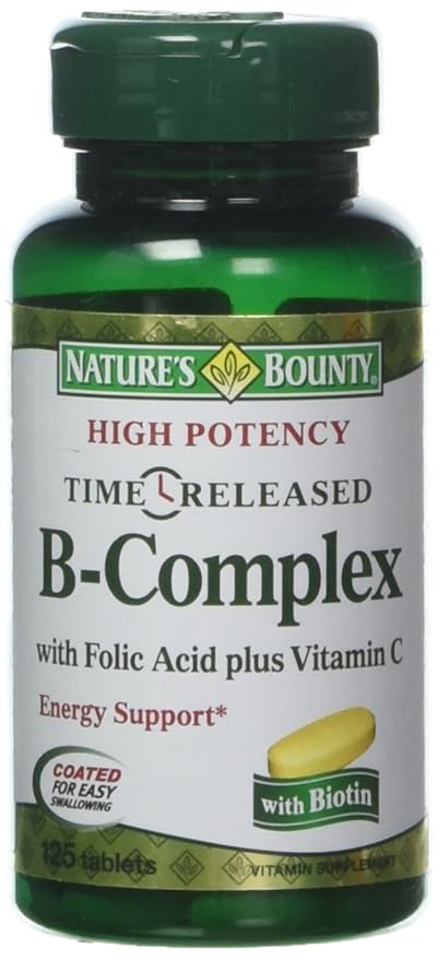 Nature's Bounty B-Complex With Folic Acid 125 Tablets