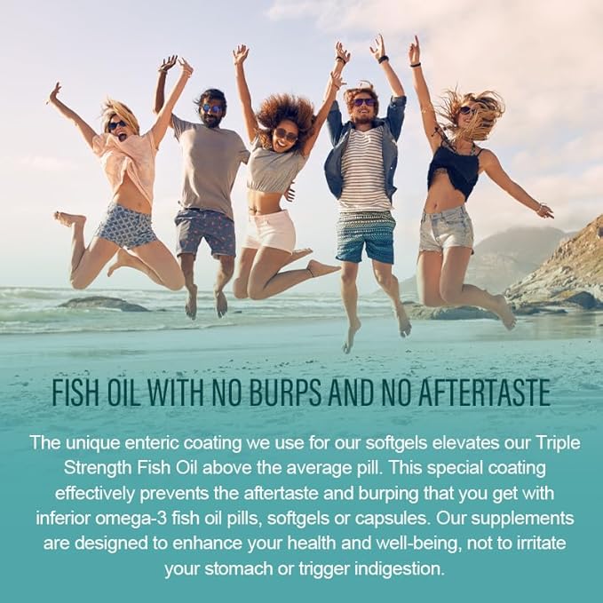 Triple Strength Wild Alaskan Omega-3 2500mg 1,300mg + 1,200mg, Supplement 120 Softgels 60 Day