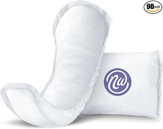 Incontinence Pads for Women, Skin-Safe Design, 15.75 in, 30 Count, 3 Packs, 90 Total