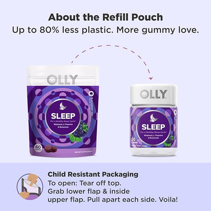 OLLY Sleep Gummy, 3 mg Melatonin, 30 Day 60 Count