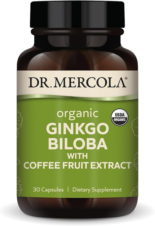 Dr. Mercola Organic Ginkgo Biloba 30 Servings (30 Capsules),