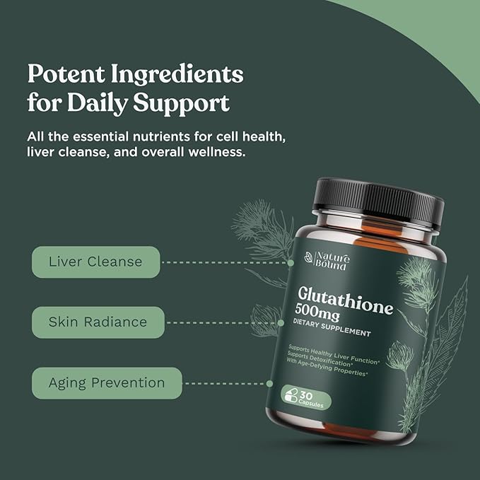 Pure Glutathione Supplement 500 mg GSH 30 Veg