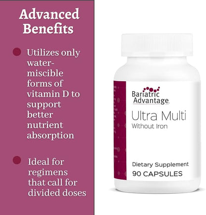 Bariatric Advantage Ultra Multi Without Iron, 22 Essential 90 Capsules, 30 Servings