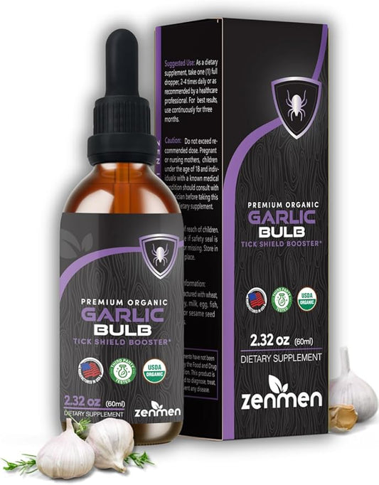 Organic Garlic Tincture 2.32 oz 60ml, Vegan,