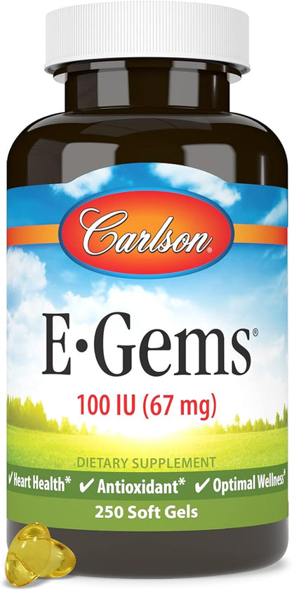 Carlson - E-Gems, 100 IU, Heart 250 soft