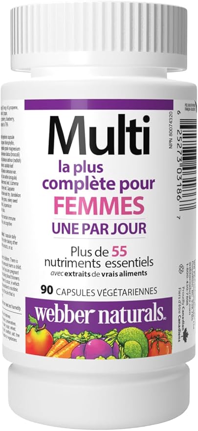 Webber Naturals Women's Most Complete Multi, 90 Vegetarian Capsules