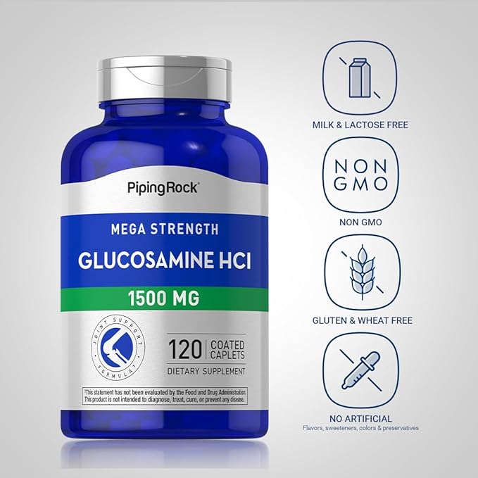 Piping Rock Glucosamine HCL 1500mg | 120 Caplets