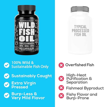 Wild Foods Omega 3 Fish Oil 120 Capsules (3 pk)