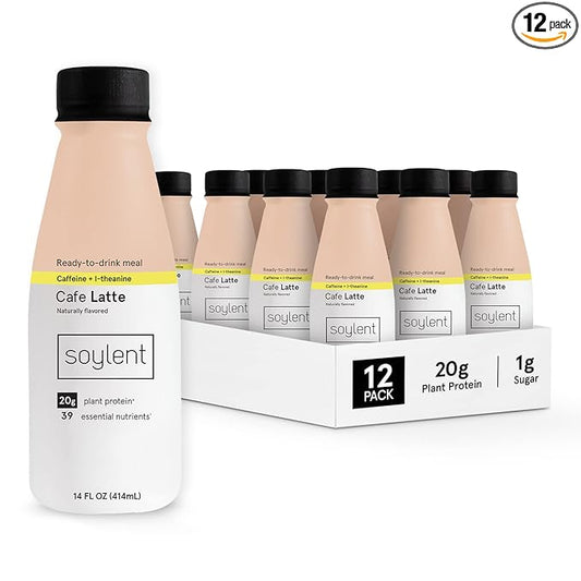 Soylent Complete Coffee Meal Replacement Shake, 20g Vegan 1g Sugar, 14oz (12 (12 Pack)
