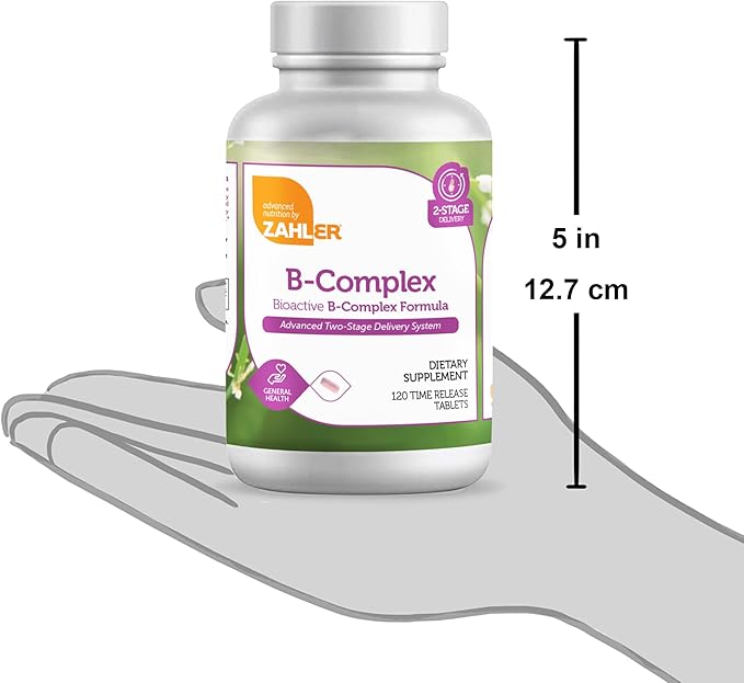 Zahler B Complex, Bioactive B-Complex Vitamins 120 Timed