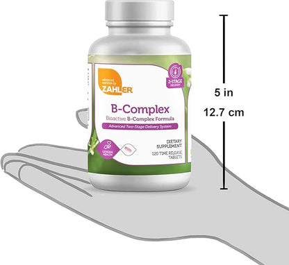 Zahler B Complex, Bioactive B-Complex Vitamins 120 Timed