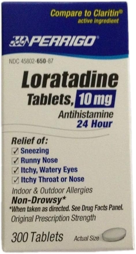 Perrigo Loratadine Tablets, Blue, 300 Count