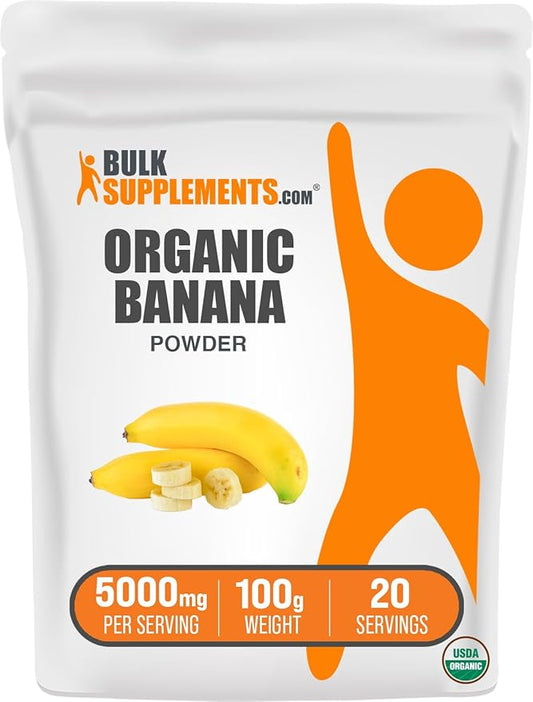 BulkSupplements.com Organic Banana Powder - Banana Flavoring Powder - Smoothie Powder - Fruit Powder - Dried Bananas Powder (100 Grams - 3.5 oz)