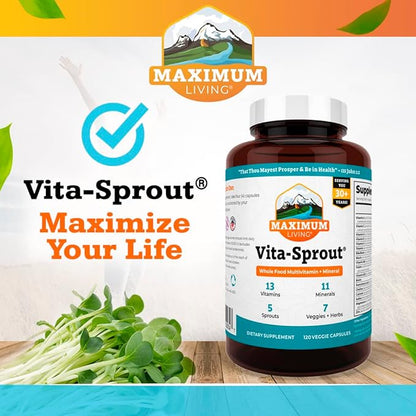 Vita-Sprout Whole-Food Multivitamin & Phytonutrient Blend 120 Capsules