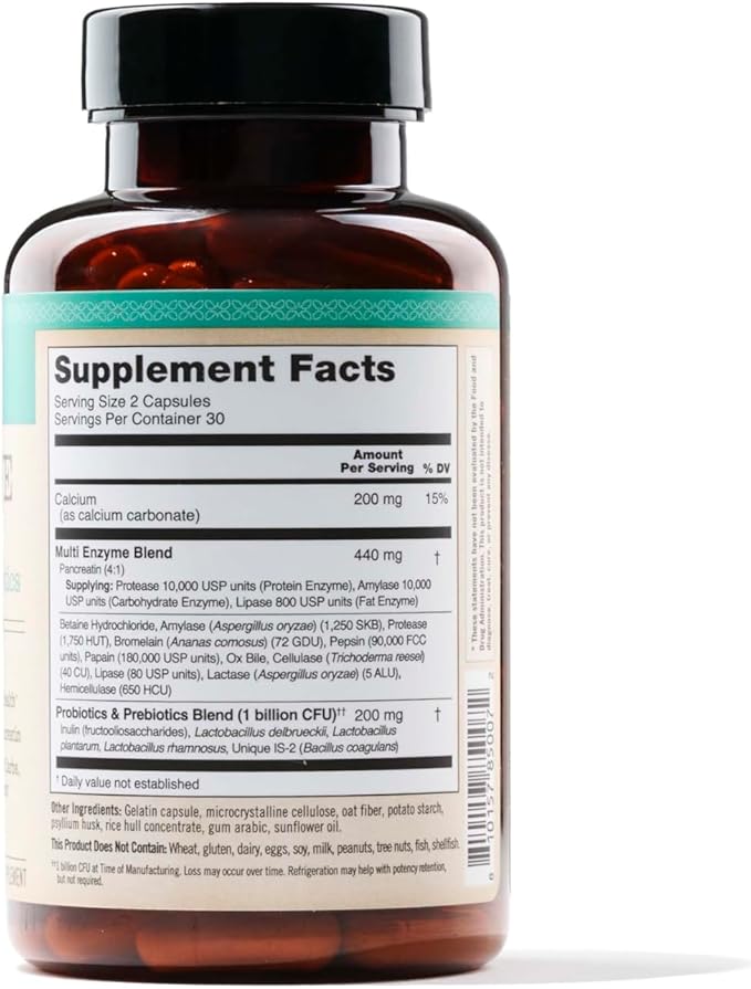 NatureWise Digestive Enzymes 60 Capsules[1-Month Capsules[1-Month Supply]