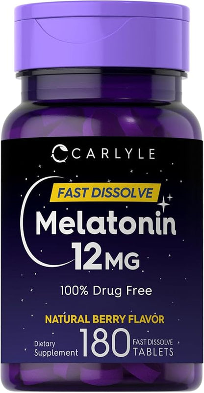 Carlyle Melatonin 12 mg Fast Dissolve 180 Tablets