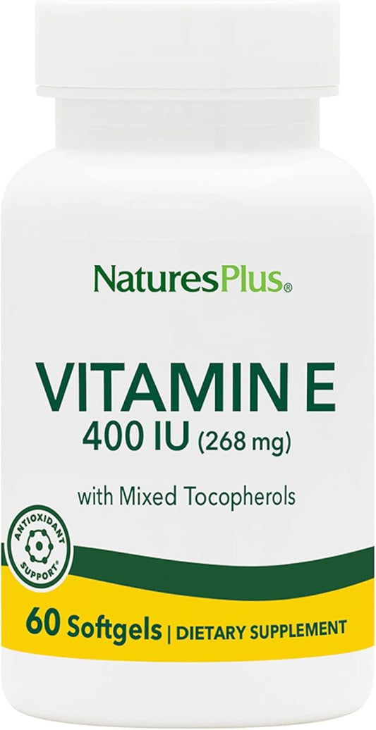 NaturesPlus Vitamin E 400 iu 60 Softgels 60 Servings