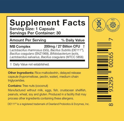 Researched Nutritionals Probiotics for Digestive Health - Multi-Biome - Spore Based Probiotics & Live Probiotics for Gut Health & Immune Support + Healthy Histamine & Cytokine Activity (30 Capsules)