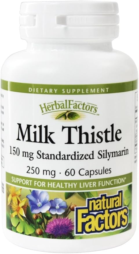 Natural Factors HerbalFactors, Milk Thistle 250 60 Capsules
