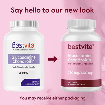 BESTVITE Glucosamine & Chondroitin Sulfate 750/600 (250 Tablets)