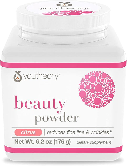 Youtheory Beauty Powder Citrus Flavor, Reduces 21 Servings