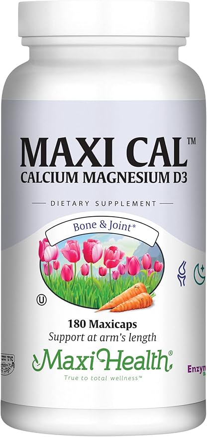Maxi Health Calcium 1000 mg Supplement D3 (1000 (1000 IU) (500 mg) 180 Capsules