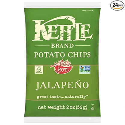Kettle Brand Potato Chips, Sea Salt, 2 Ounce Bags (Pack of 24)