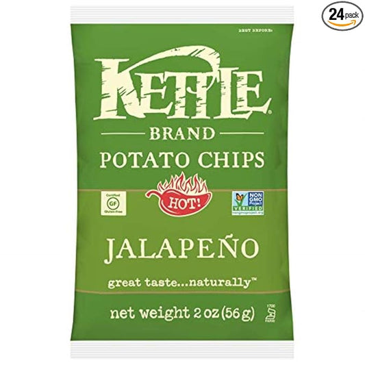 Kettle Brand Potato Chips, Sea Salt, 2 Ounce Bags (Pack of 24)