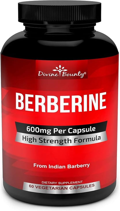 Divine Bounty Pure Berberine Complex 600mg Per 60 Vegetarian