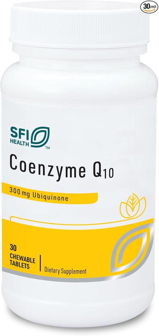 Klaire Labs Chewable Coenzyme Q10 300 Milligrams CoQ10 as (30 Tablets)