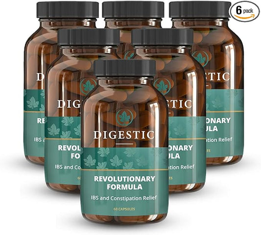 Digestic - Laxative for Constipation Relief, Stool Softener for IBS Severe and Strong Constipation 100% Natural - 360 Capsules - Colon Detox Cleanse, Gas and Bloating Stomach Relief for Adults