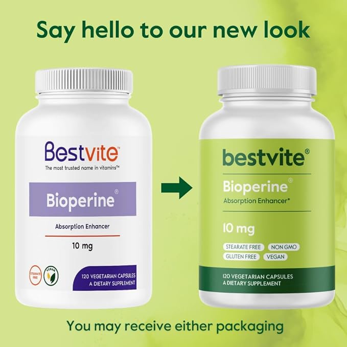 BESTVITE Bioperine 10mg (120 Vegetarian Capsules)