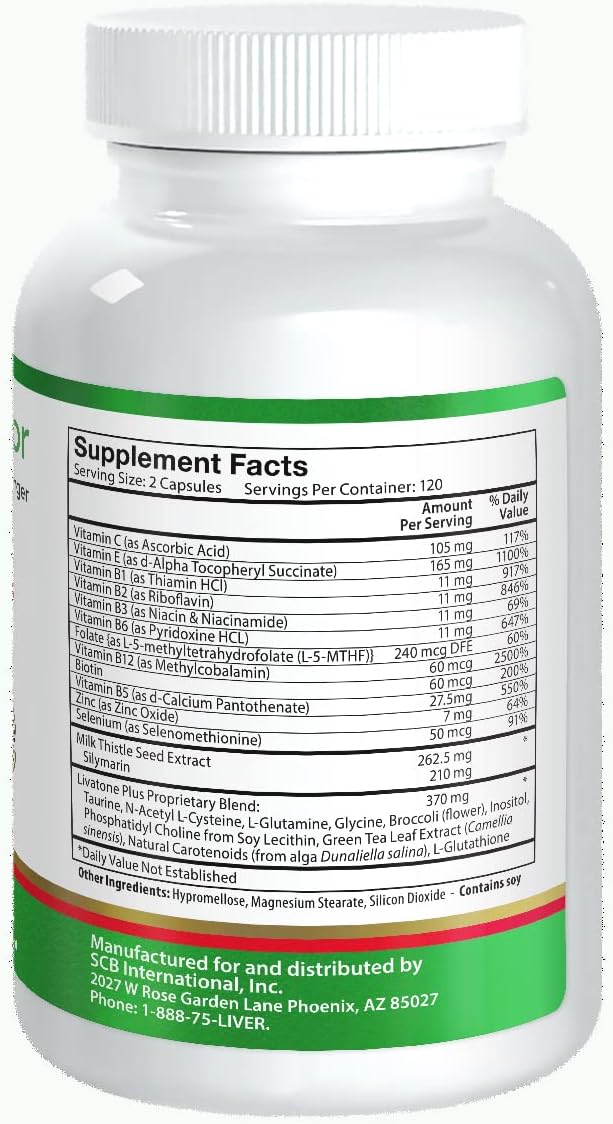 Plus Liver Detox Capsules Liver Cleanse (240 Count)