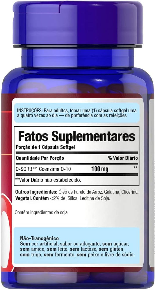 Puritan's Pride Q-Sorb CoQ10 100mg, Supports 60 Rapid 60 ct
