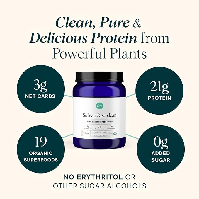Ora Organic Vegan Protein Powder 21g Plant