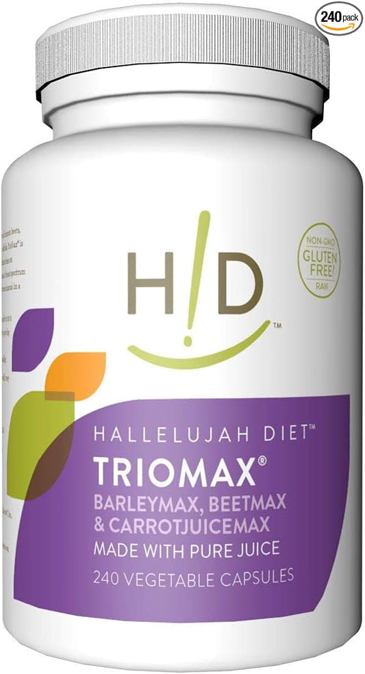 Hallelujah Diet TrioMax – Broad-Spectrum Vitamin 30-Day Supply, 240 Capsules