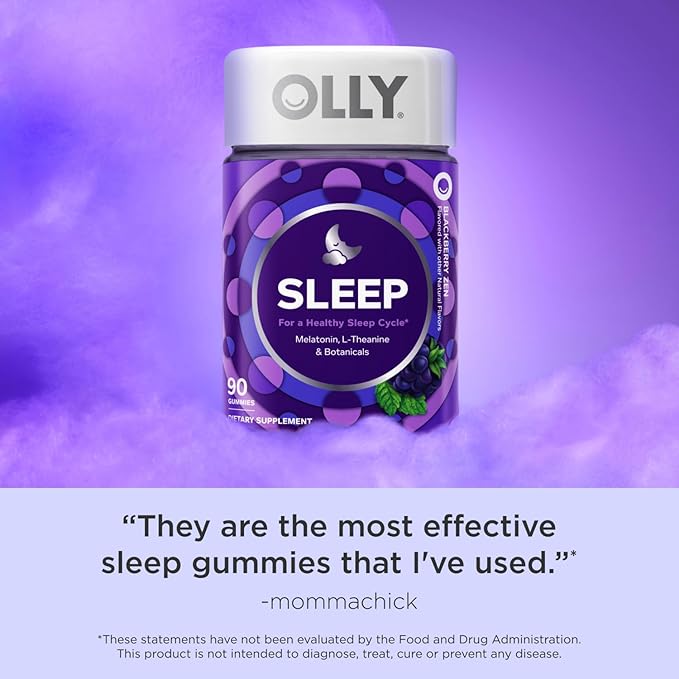 OLLY Sleep Gummy, Occasional Sleep Support, 3 mg 90 Count