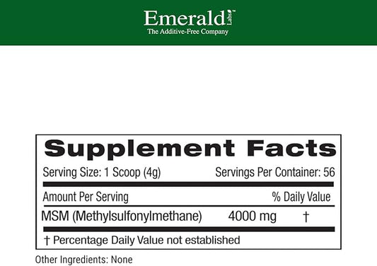EMERALD LABS MSM Powder 4,000 mg 8 Oz