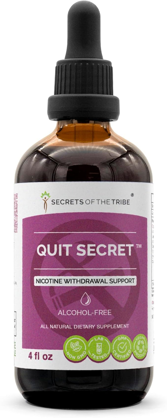 Quit Secret Alcohol-Free Extract, Licorice,Lungwort,Nutmeg,St. John's (4 fl
