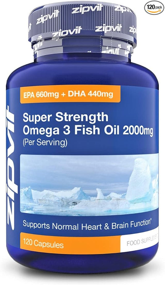 Omega 3 Fish Oil 2000mg 120 Capsules 660mg DHA 440mg per