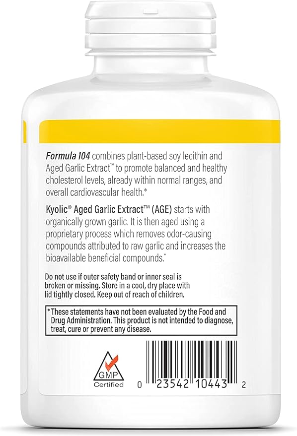 Kyolic #104 Garlic Extract With Lecithn 300 cap