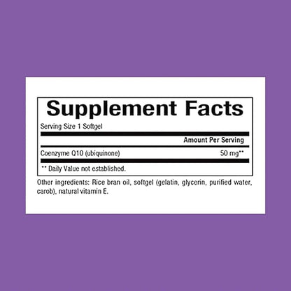 Natural Factors Coenzyme Q10 50 mg, Q10 Supplement 60 Softgels