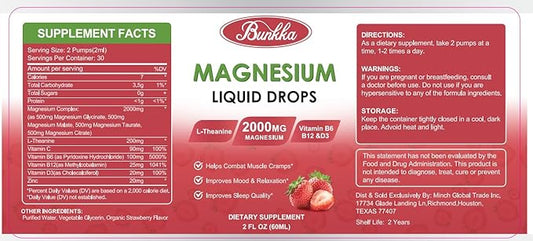 (2 Pack) Magnesium Glycinate 500mg Supplement,