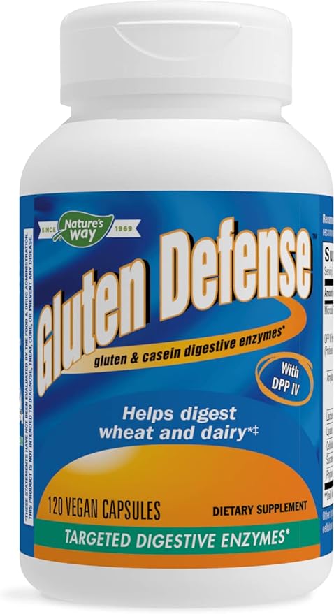 Nature's Way Gluten Defense Digestive Enzymes, 120 Vegan