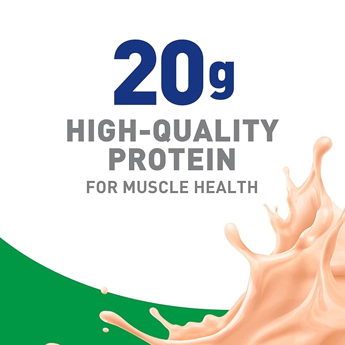 BOOST High Protein with Fiber Ready to Drink Complete Nutritional Drink, Creamy Strawberry, 8 fl oz Bottle, 24 Pack