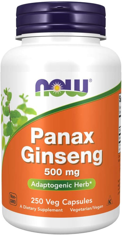 NOW Supplements, Panax Ginseng (Root) 500 250 Veg