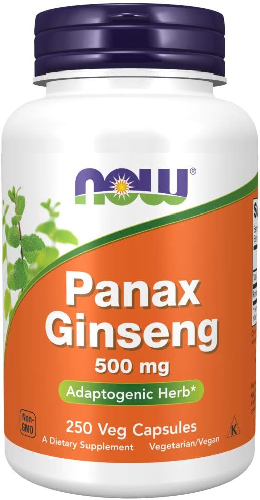 NOW Supplements, Panax Ginseng (Root) 500 250 Veg