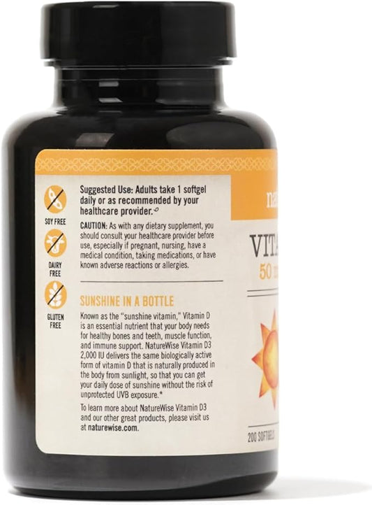 NatureWise Vitamin D3 2000iu (50 mcg) 360 Count(Pack 1)